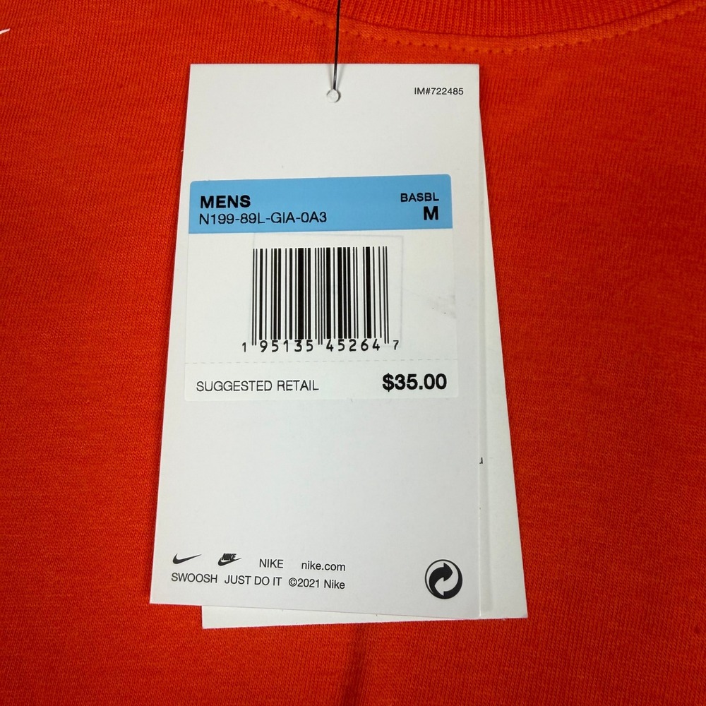 Nike San Francisco Giants MLB City Connect Mens Orange T-Shirt Medium NWT - Picture 5 of 6